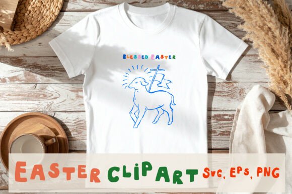 Blessed Easter Clipart Lamb of God Review for Real Embroidery Projects