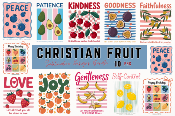 Christian Fruit Sublimation Designs: A Faith-Based Embroidery File Review