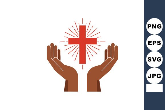 Cross Symbol with Raised Hands Worship R Review