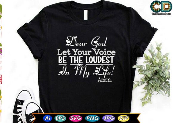 Dear God, Let Your Voice Be the Loudest Embroidery Design Review