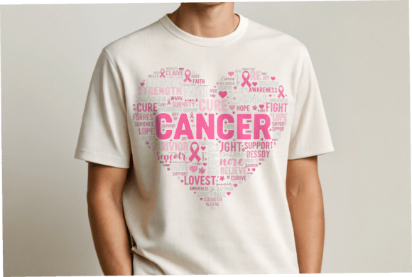 Pink Ribbon Heart Word Cloud: A Thoughtful Embroidery Design for Real Projects