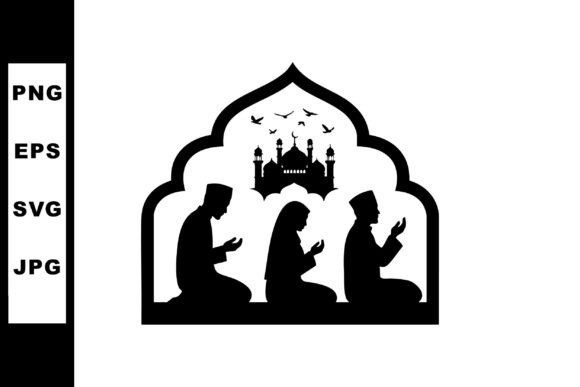 Silhouette of Muslim Family Praying: A Designer’s Perspective