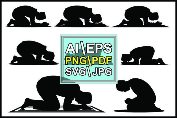 Silhouettes of People Performing Islamic Prayer