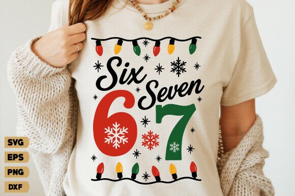 Trending Six Seven Meme Funny Christmas